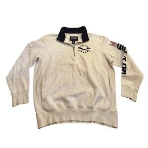 VINTAGE Cape Cod Sweatshirt Mens MED Pullover Sweater Quarter Zip Golf College